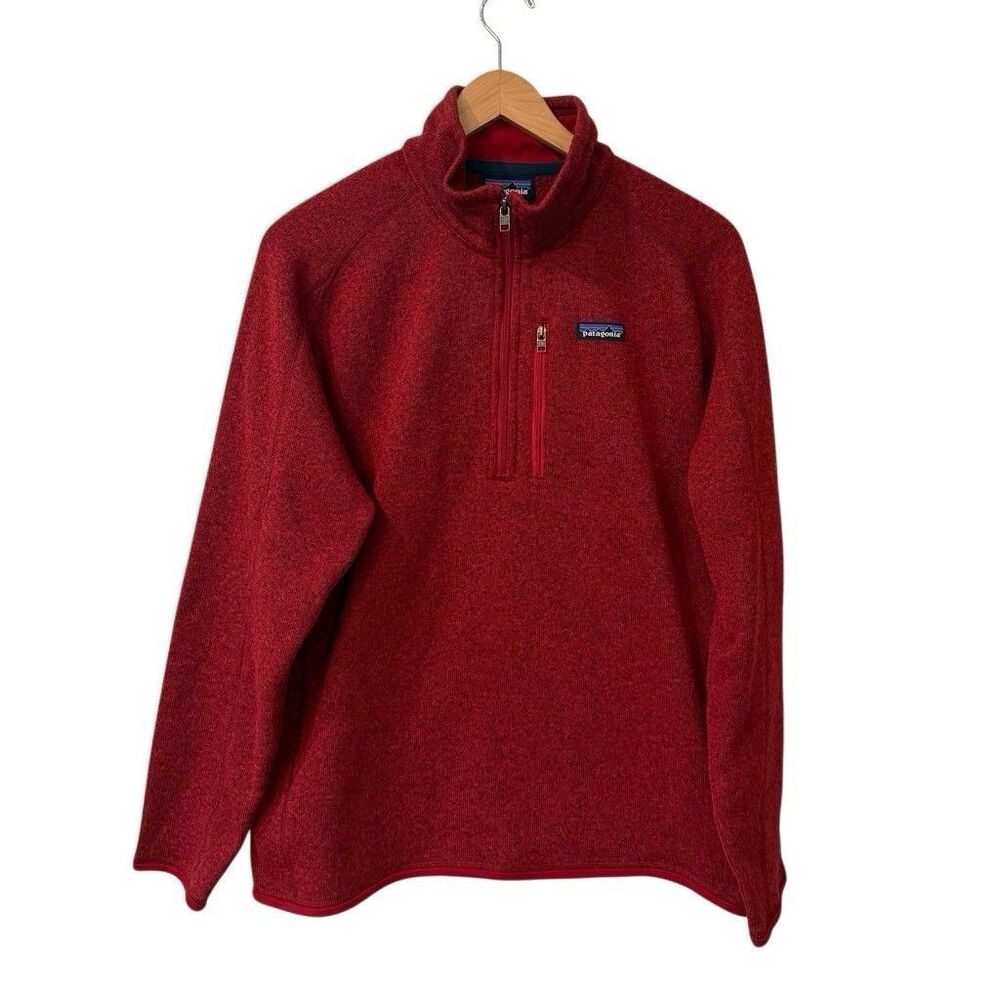 Patagonia 1/4 Zip Better Sweater Heathered Red Men’s Size Large